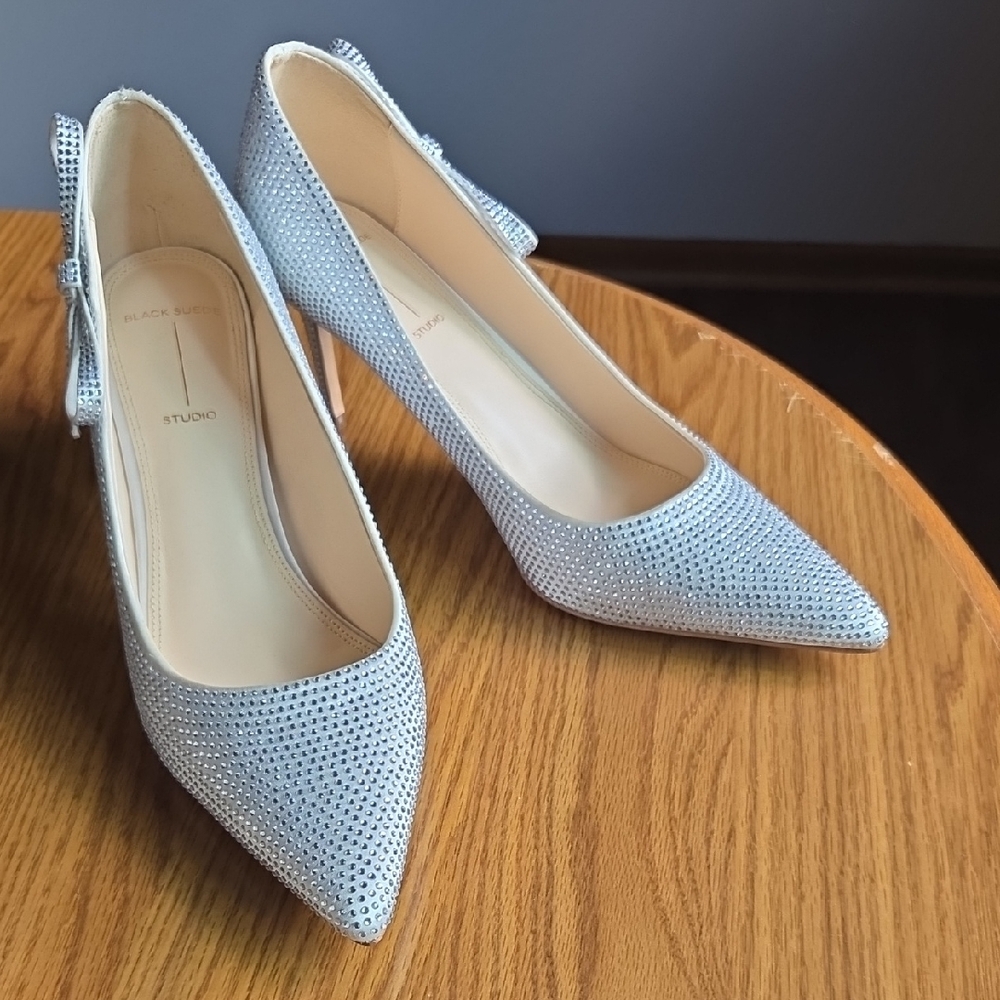 Elegant Silver Women's Heels